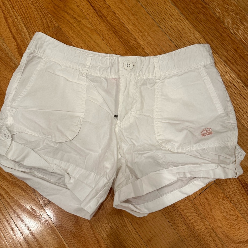 White cargo shorts
